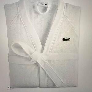 NWT Lacoste Classic Pique White Robe